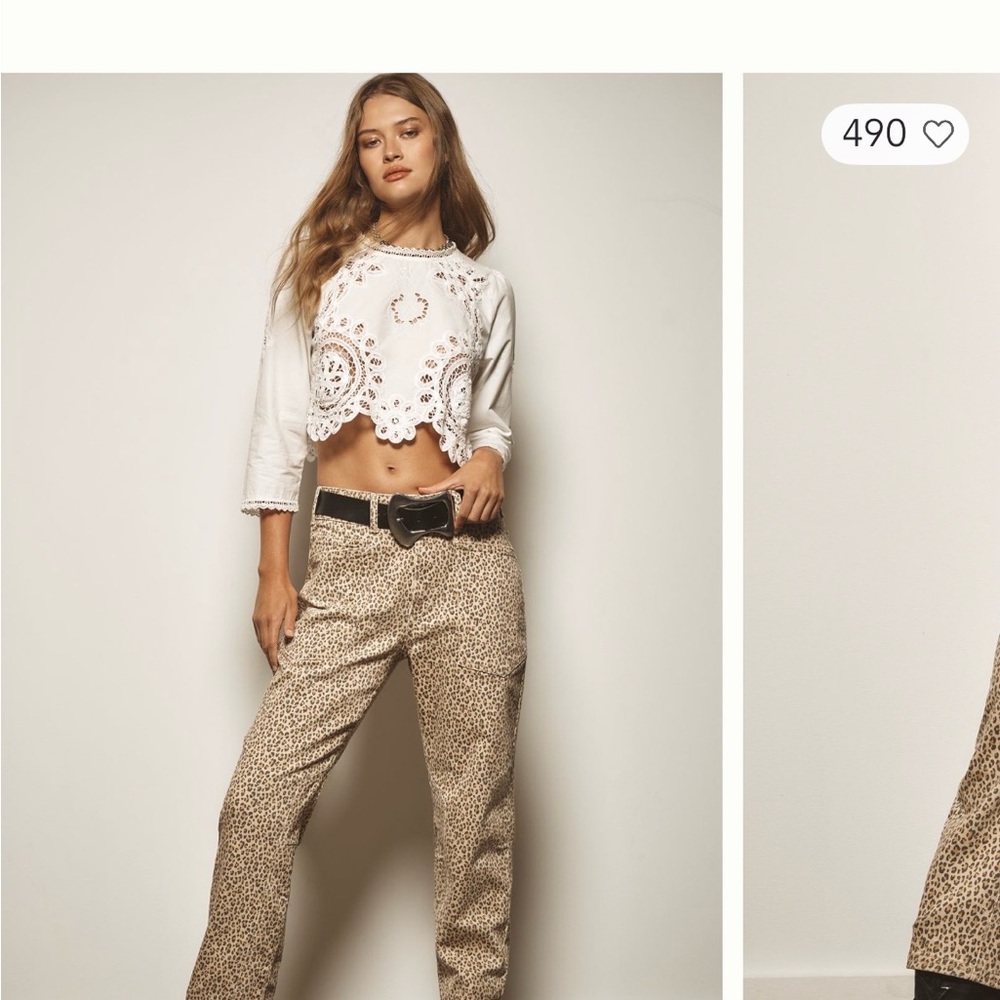 Anthropologie Wanderer Animal Print Jeans - Picture 1 of 7